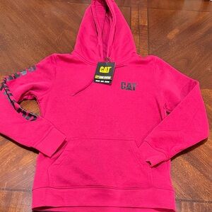 Caterpillar Hot Pink CAT Logo Pullover Hoodie